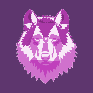 Geometric Pink Wolf T-Shirt