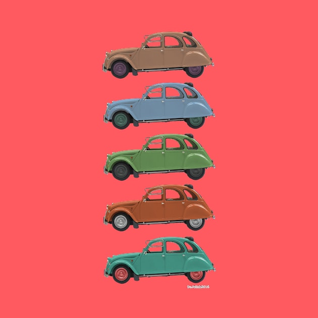 Five 2cv's by DaJellah