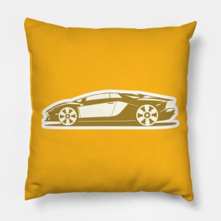 Sports Car Sticker side view vector illustration. Vehicle transportation icon concept. Sports racing car sticker design logo with shadow. Pillow