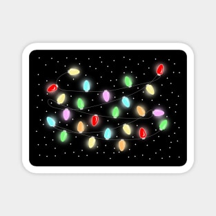 Colorful Christmas Lights Magnet