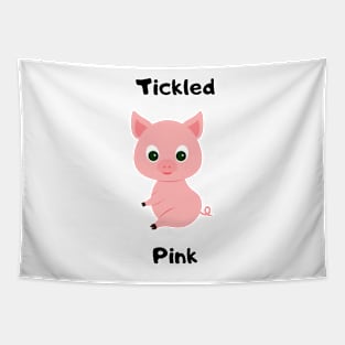 Tickled Pink Pig Design Tapestry