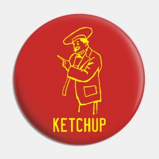 Retro Ketchup Bottle Pin