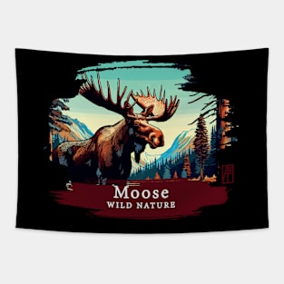 Moose- WILD NATURE - MOSE -9 Tapestry