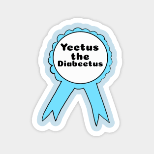 Yeetus the Diabeetus Ribbon - Light Blue Magnet