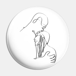 Couple hug one line art Pin