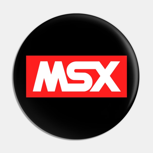 MSX Red Logo - Vintage Retro Computer Pin by Issho Ni