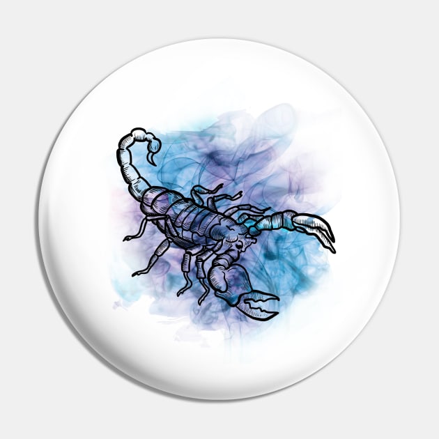 Scorpion Lover Design Pin by LetsBeginDesigns