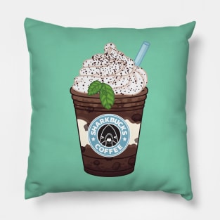 Sharkbucks Frappucino // Midnight Angelfish Pillow