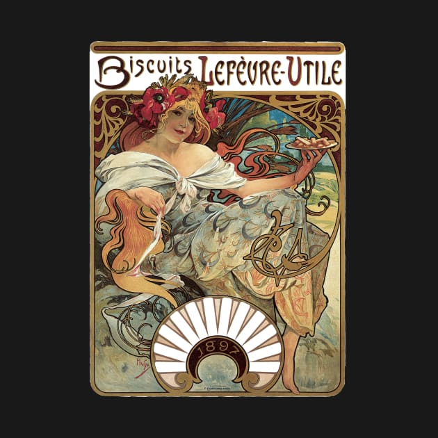 Vintage Alphonse Mucha by MasterpieceCafe