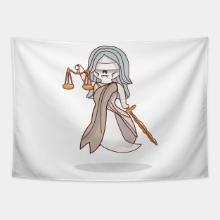 Ghostly Lady Justice Tapestry