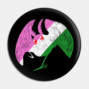 Non-Binary Pride Mothman Pin