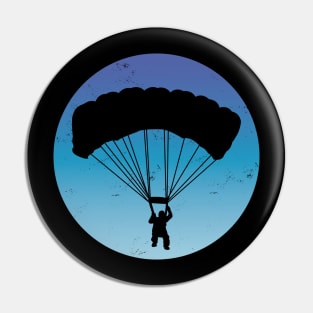 Skydiver Retro Funny Skydiving Vintage Pin