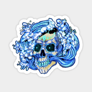 Crashing Wave Rune Skull Magnet