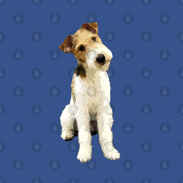 Wire Fox Terrier Head Tilt by ElegantCat