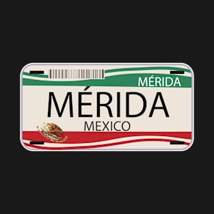 Mexican License Plate Merida Mexican Flag Emblem T-Shirt