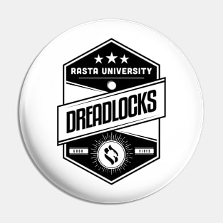 Rasta University Dreadlocks Good Vibes Reggae Pin