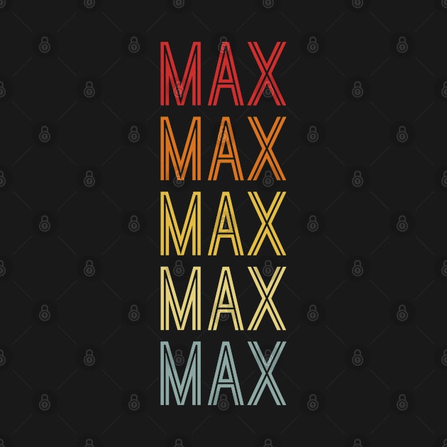 Max Name Vintage Retro Pattern by CoolDesignsDz