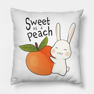 Sweet as a Peach Bunny Pillow