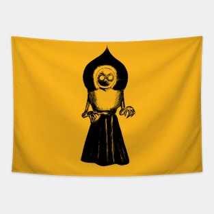 Flatwoods Monster Black on light Tapestry