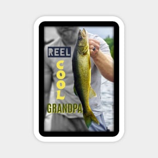 Reel Cool Grandpa Supper Hero Shirt Magnet