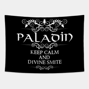 "Keep Calm And Divine Smite" DnD Paladin Quote Tapestry