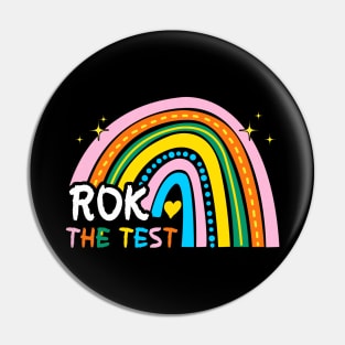 Rainbow Rock The Test Exam Testing Day Student Teacher Life Pin