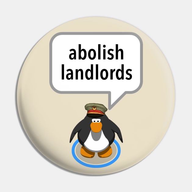 Abolish Landlords - Club Penguin Pin by Football from the Left