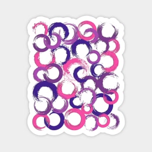 Vibrant Circle Design with Bold Paint Strokes Magnet