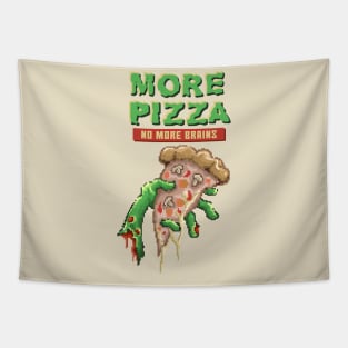 More pizza no more brains pixel Tapestry