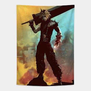 Powerful Fantasy Warrior Tapestry