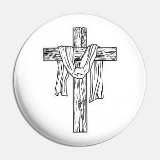 Wooden cross Pin