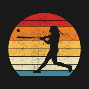 Softball Girl Vintage Retro Sports 70's and 80's T-Shirt