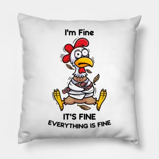 Cluck-tastic Serenity: Embracing Calm with the Fine Chicken Design Pillow