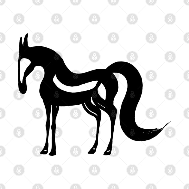 The Essence of a Horse (Black and White) by illucalliart