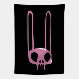 Pink Bunny Skull Tapestry