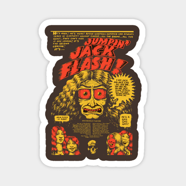 jumpin jack flash oz magazine graphic Magnet by HAPPY TRIP PRESS