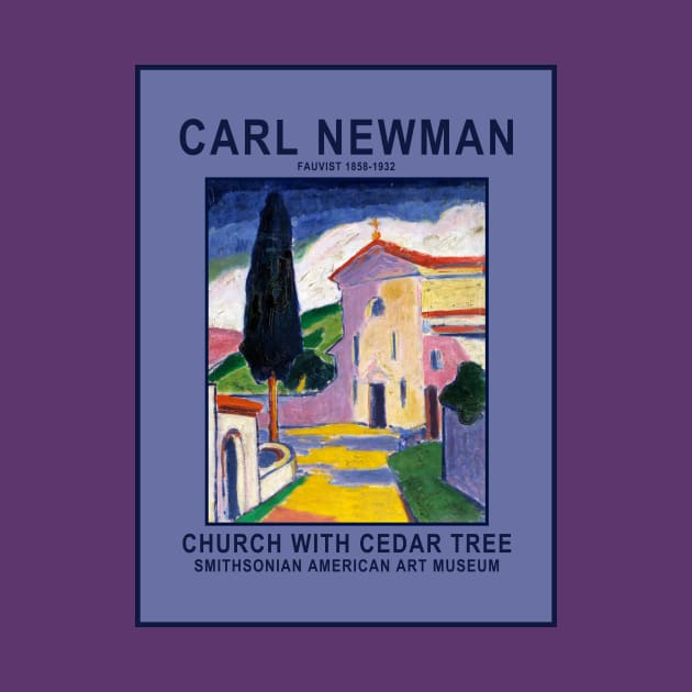 Church with Cedar Tree by Carl Newman by RockettGraph1cs