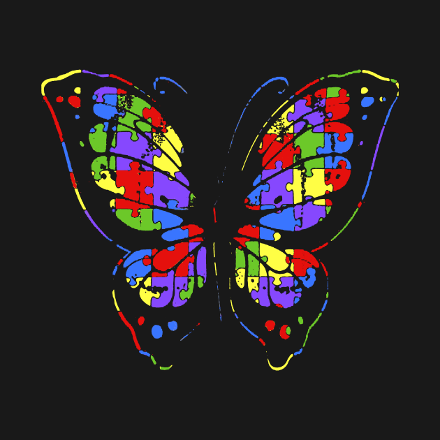 Autism Awareness 2018 T Shirt Butterfly Puzzle Pieces April by Danielsmfbb