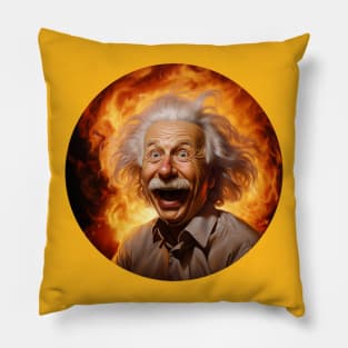 Albert Einstein Laugh Pillow