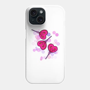 Candy heart lollipops Phone Case