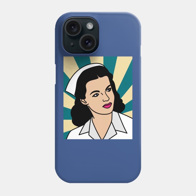 Colorful And Pretty Retro Nurse Phone Case by flofin