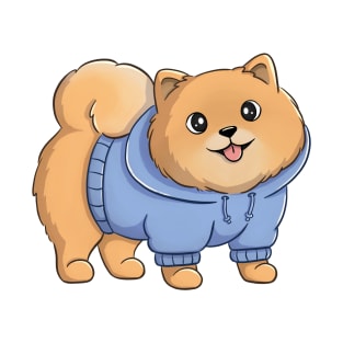 Cute And Fluffy Pomeranian Dog T-Shirt