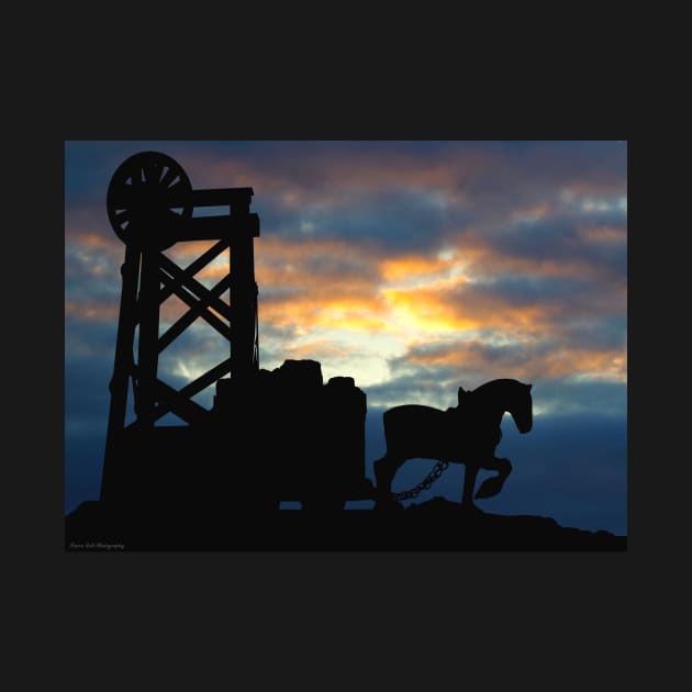 Pit pony coal mine Silhouette by Simon-dell