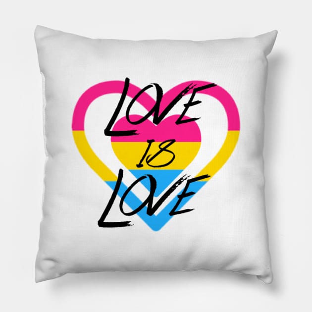 Love is Love - Pan Pride Pillow by mareescatharsis