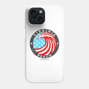 Virginia Beach, VA Summertime Patriotic 4th Pride Surfing Phone Case