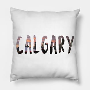 Calgary City Skyline Pillow