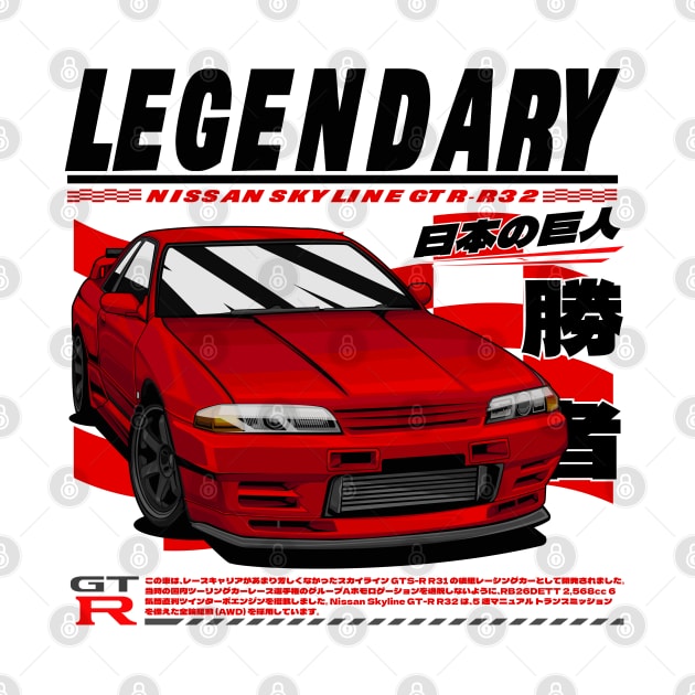 NISMO NISSAN SKYLINE GTR R32-RED by HFP_ARTWORK