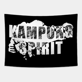 Kampung Spirit Singapore Distressed Design Tapestry