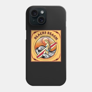 BLACKS BEACH SURFING SAN DIEGO CALIFORNIA Phone Case