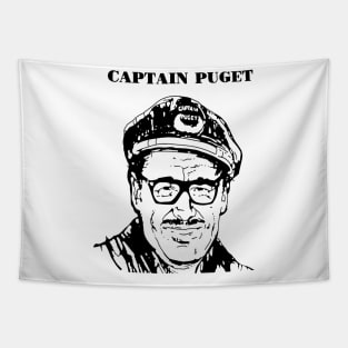The Captain Puget Show Classic Vintage Seattle TV Tapestry